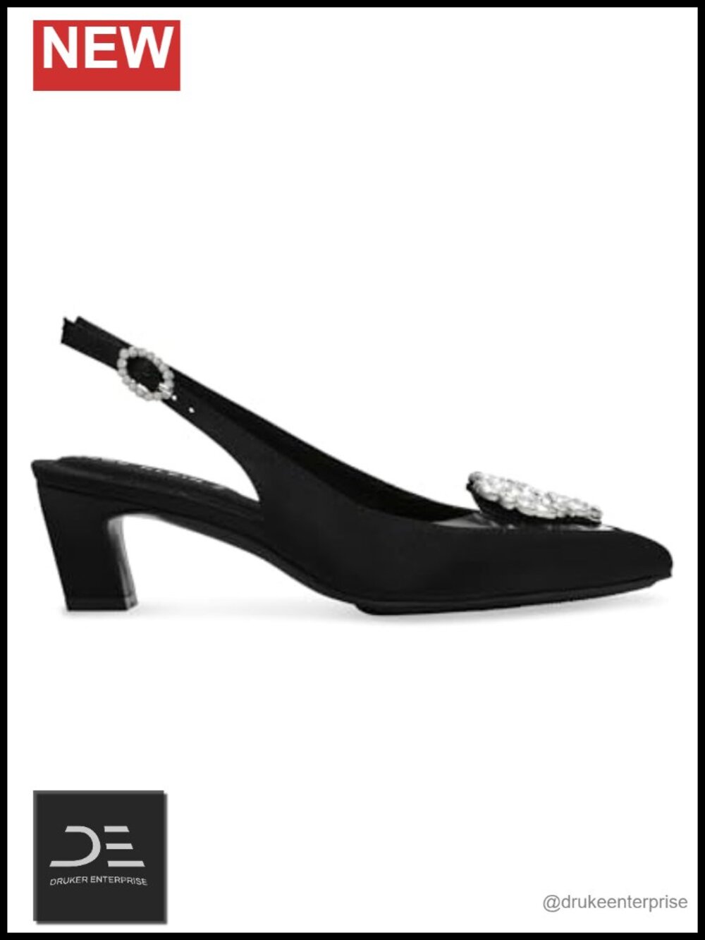 Anne Klein Inviting Kitten Heel Pump - Faux Suede Slingback, Pointed Toe,